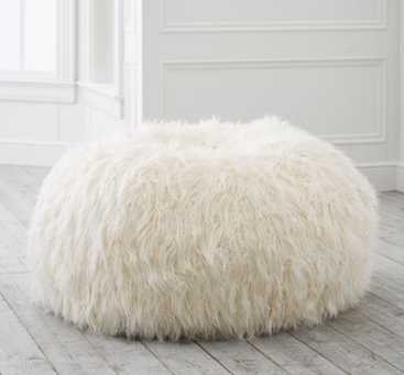 fluffy faux fur bean bag