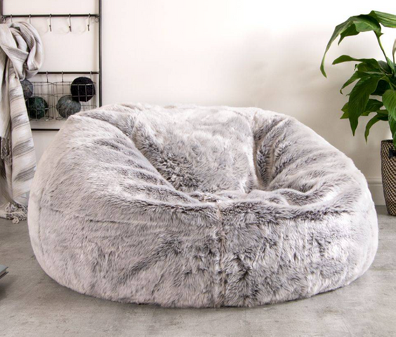 cat faux fur bean bag