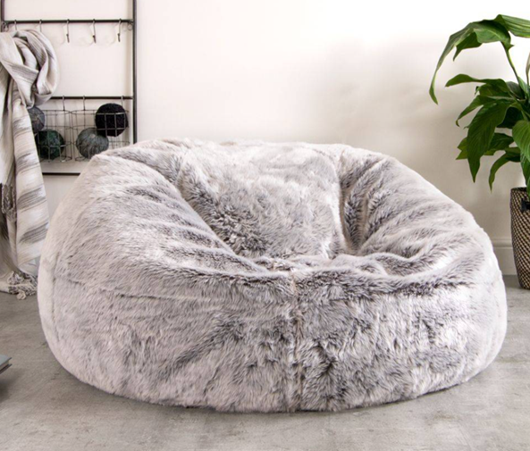 cat faux fur bean bag