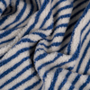 Blue And White Jacquard Thin Stripe Knitted Lamb Wool Fabric