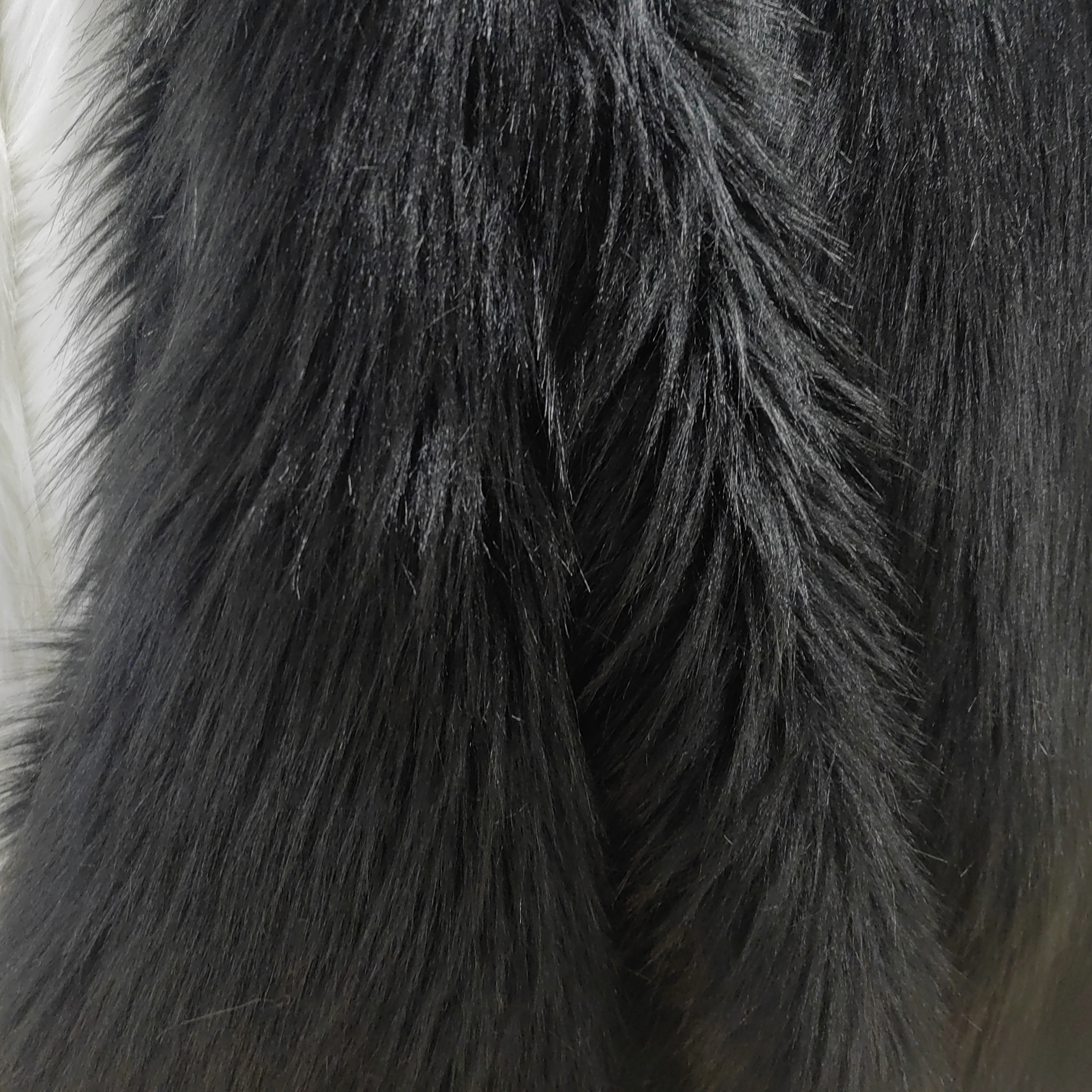 Deep Extra Black Premium Acrylic Faux Fox Fur