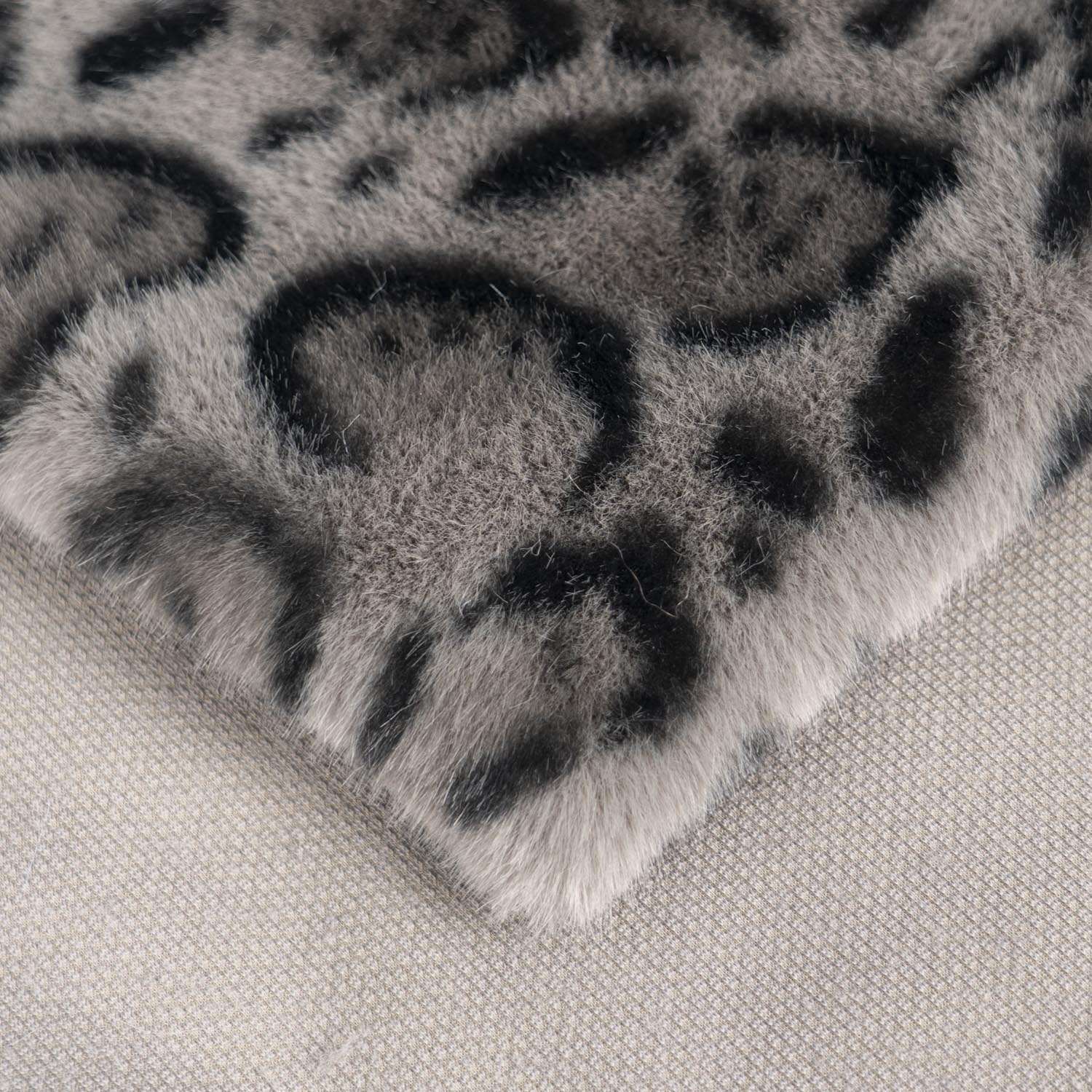Imitation Mink Fur with leopard printed design