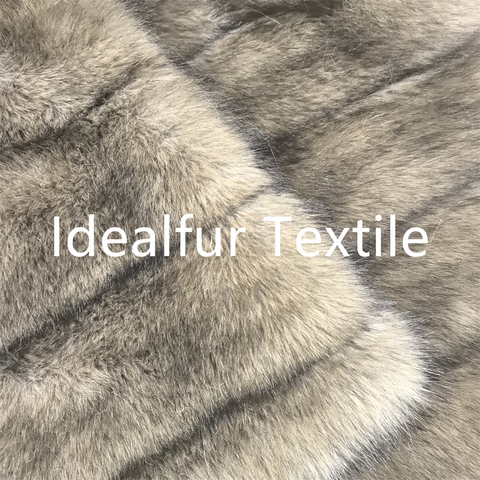 870gsm Smoky Brown Cloud Check No Fading Fox Fur for Fashion Apparel