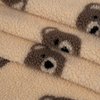 Cute Bear Motif Jacquard Lamb Wool Fur 