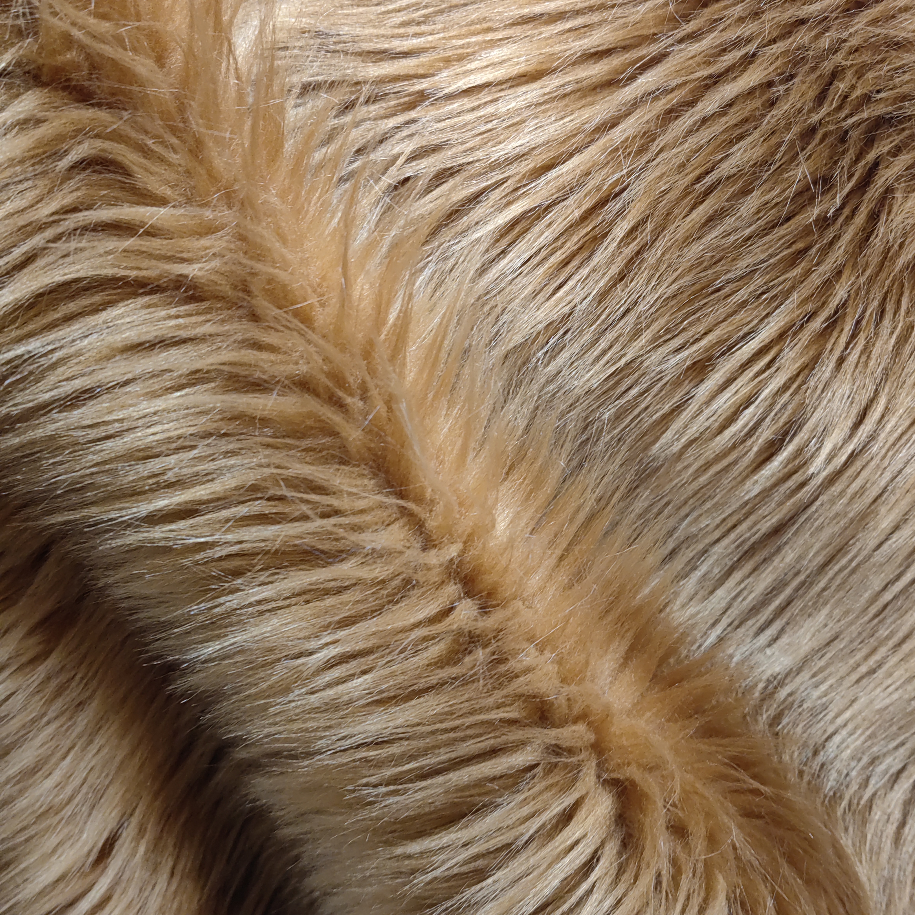 Eco-Friendly Orange Acrylic Faux Fox Fur