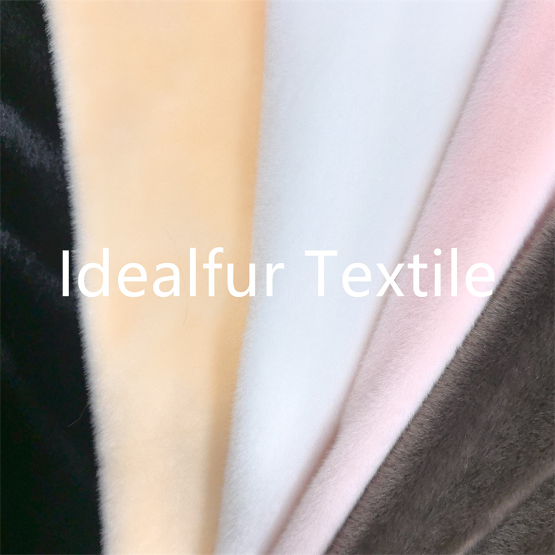  Luxury Short Pile Mink Faux Fur Fabric for Garment