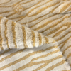 Striped Two-Color Jacquard Knit Faux Fur