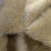 Acrylic Solid Beige Color Faux Fox Fur