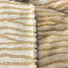 Striped Two-Color Jacquard Knit Faux Fur