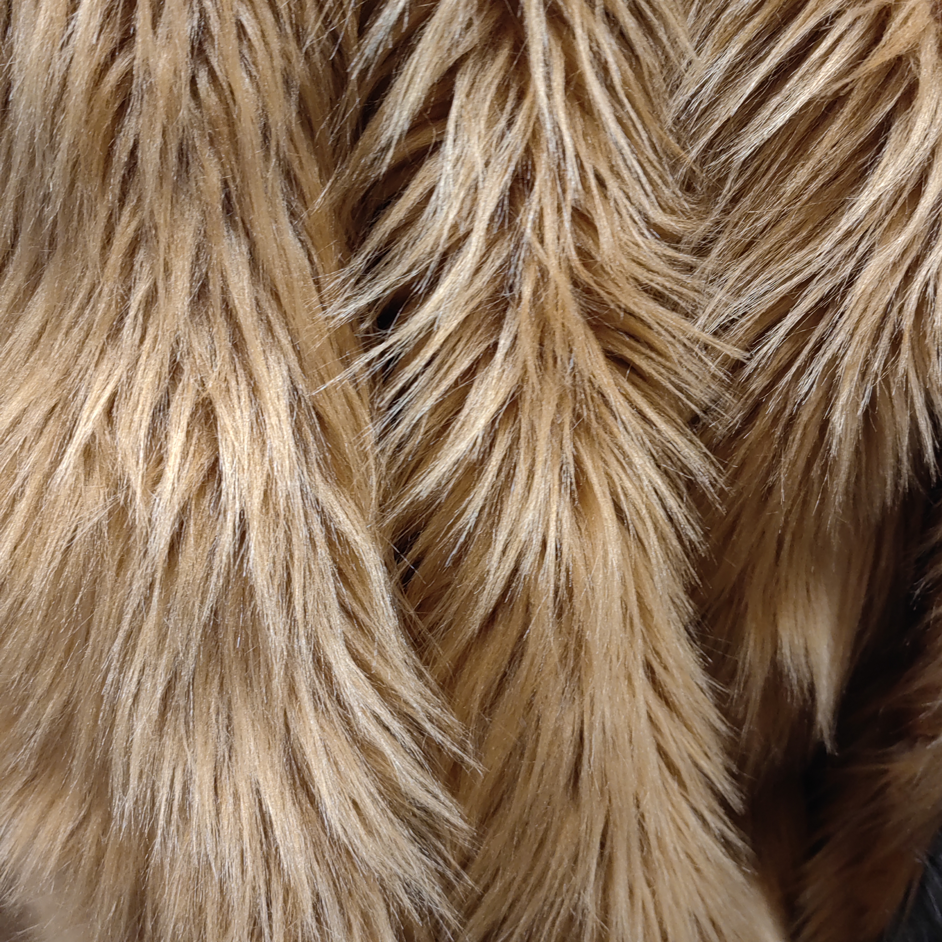 Eco-Friendly Orange Acrylic Faux Fox Fur