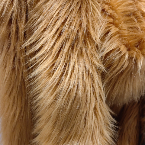 Eco-Friendly Orange Acrylic Faux Fox Fur