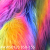 High Quality Rainbow Long Pile Faux Fur Fabric for Garment