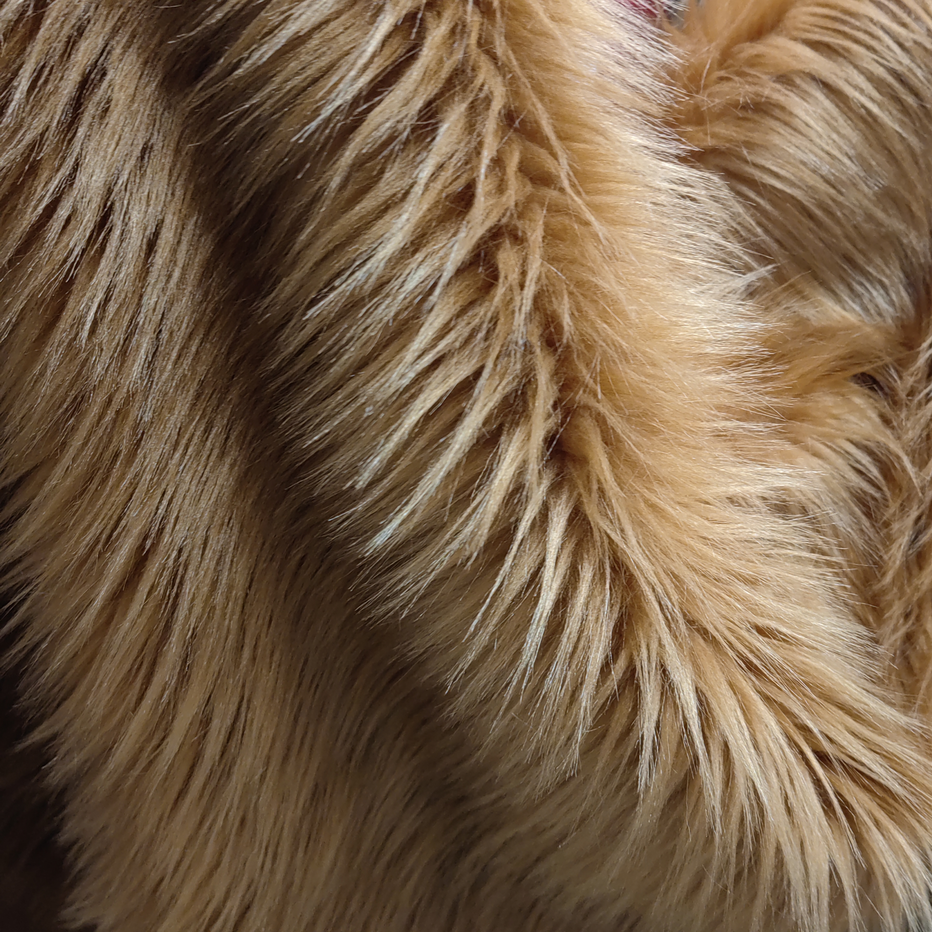 Eco-Friendly Orange Acrylic Faux Fox Fur