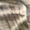 870gsm Smoky Brown Cloud Check No Fading Fox Fur for Fashion Apparel