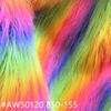 High Quality Rainbow Long Pile Faux Fur Fabric for Garment