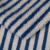 Blue And White Jacquard Thin Stripe Knitted Lamb Wool Fabric